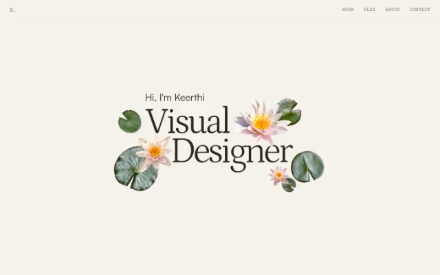 Keerthi's Website — A personal website of a designer showcasing their projects and tools.